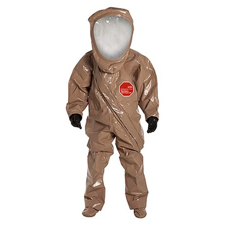 Dupont Tychem Responder Csm, Level A, Front Entry, Expanded Back Tpl Storm Flap, Faceshield, Mil Spec Butl RC550TTN5X000100
